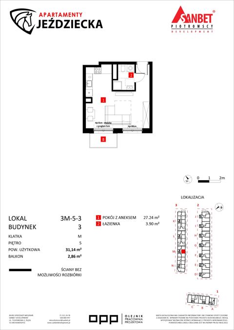 Plan 1 pok. 31m²