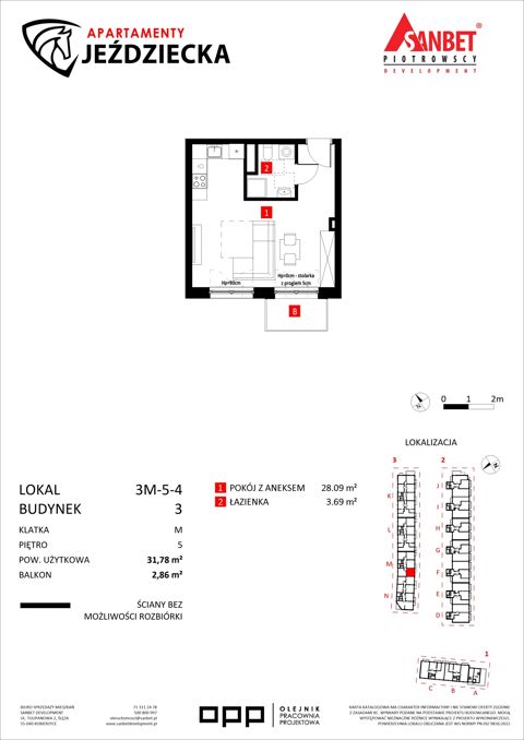 Plan 1 pok. 32m²