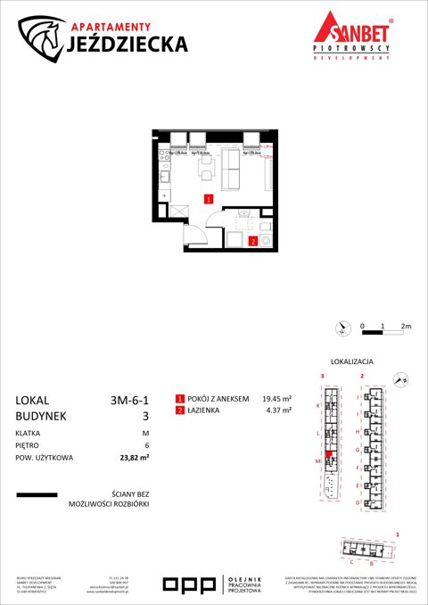 Plan 1 pok. 24m²