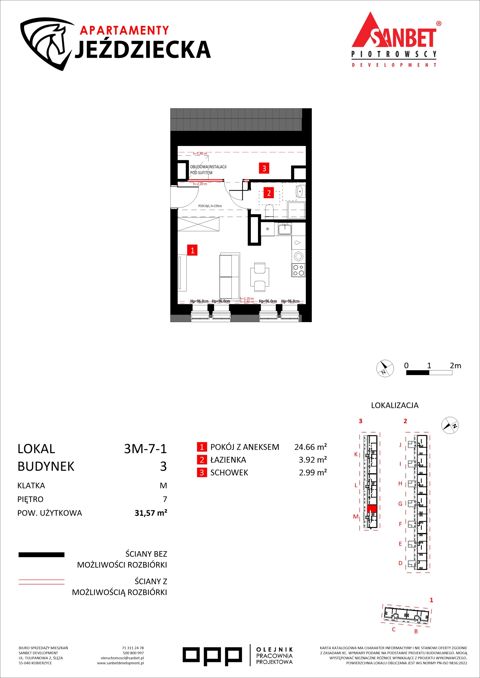 Plan 1 pok. 32m²