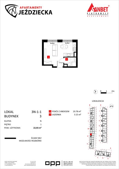 Plan 1 pok. 23m²