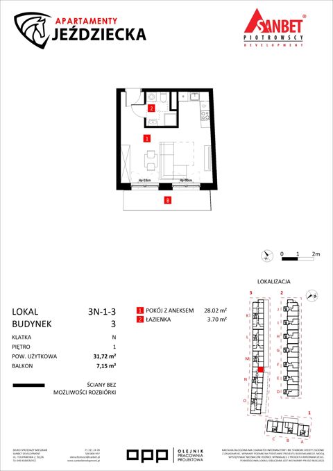 Plan 1 pok. 32m²