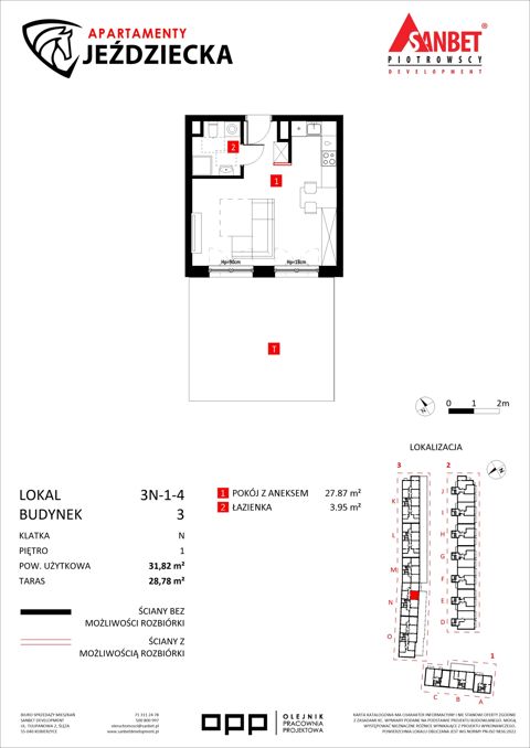 Plan 1 pok. 32m²
