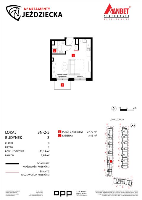 Plan 1 pok. 31m²