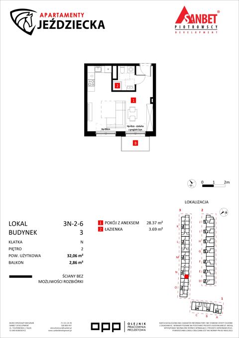 Plan 1 pok. 32m²