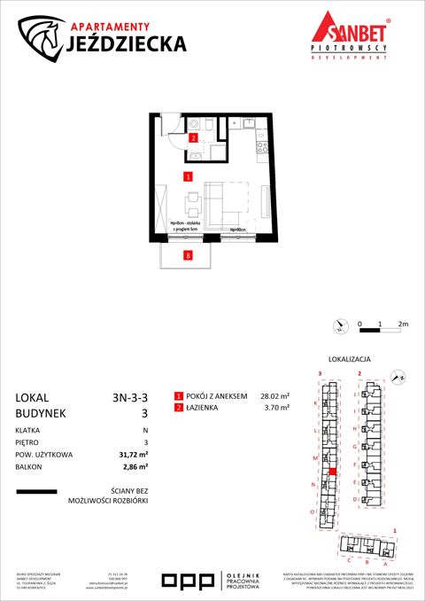 Plan 1 pok. 32m²