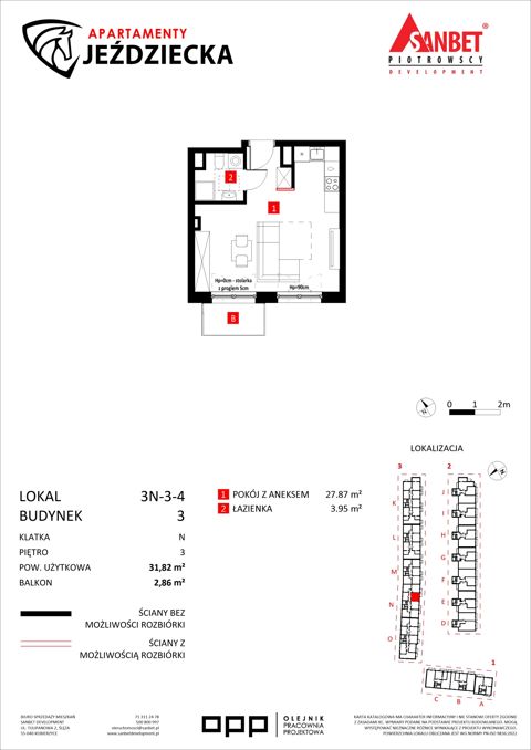 Plan 1 pok. 32m²