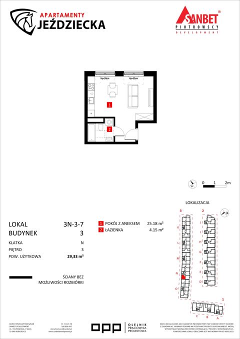 Plan 1 pok. 29m²