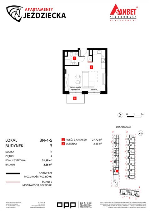 Plan 1 pok. 31m²