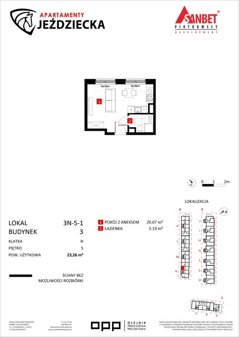 Plan 1 pok. 23m²