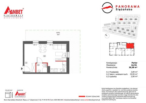 Plan 1 pok. 30m²
