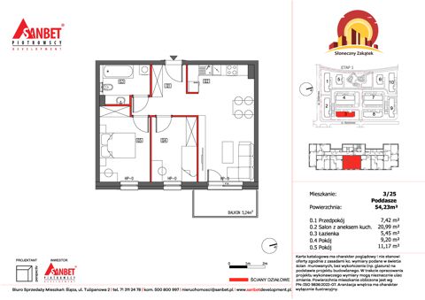 Plan 3 pok. 54m²