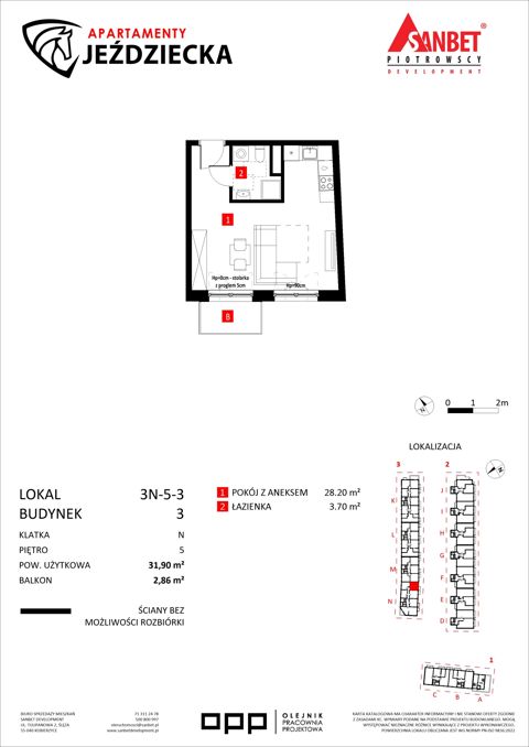 Plan 1 pok. 32m²