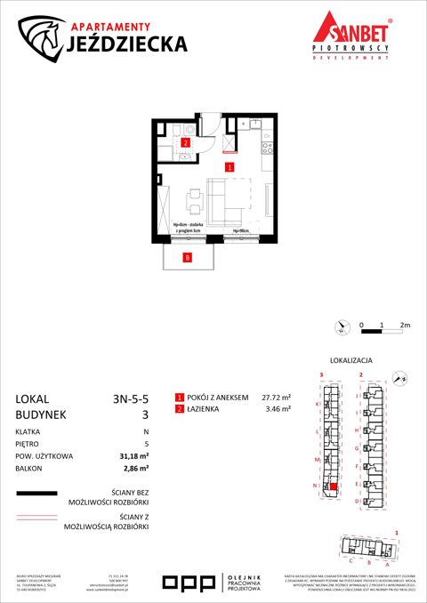 Plan 1 pok. 31m²