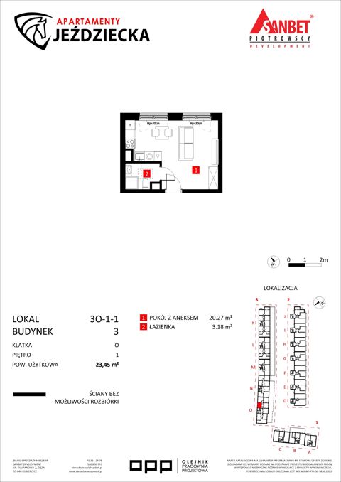 Plan 1 pok. 23m²