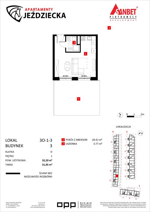 Plan 1 pok. 32m²
