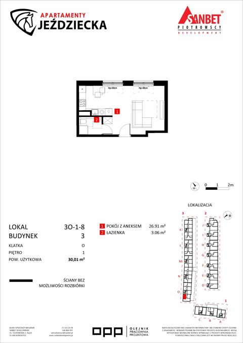 Plan 1 pok. 30m²