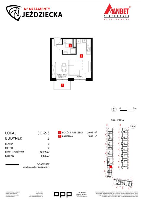 Plan 1 pok. 33m²