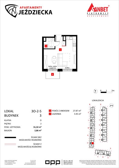 Plan 1 pok. 31m²