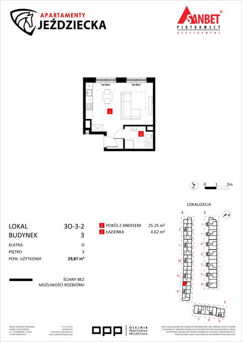 Plan 1 pok. 30m²
