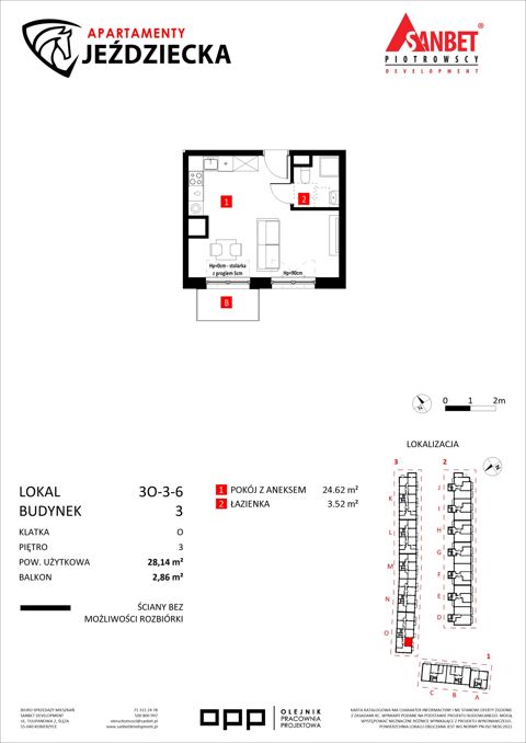 Plan 1 pok. 28m²