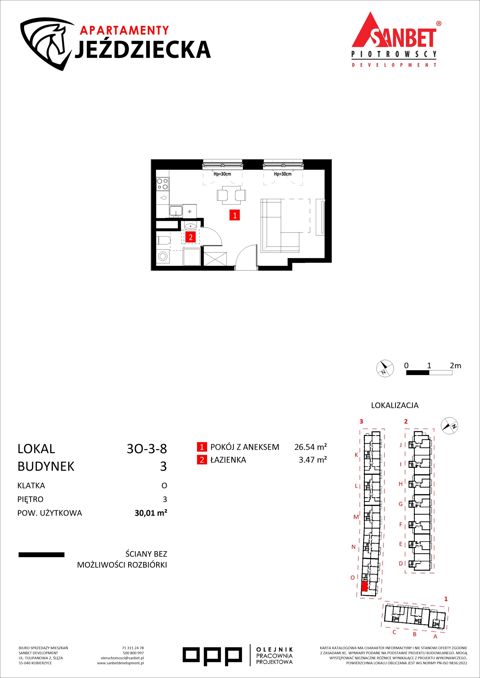 Plan 1 pok. 30m²