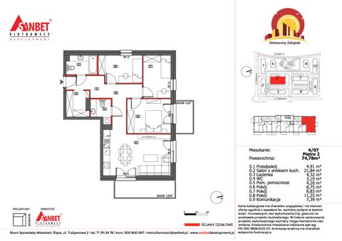 Plan 4 pok. 75m²