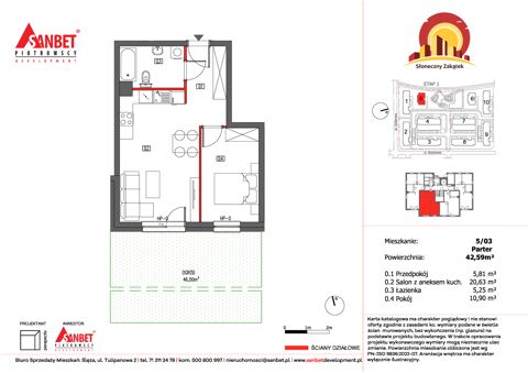 Plan 2 pok. 43m²