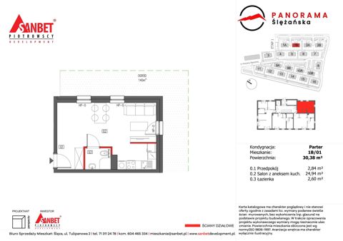 Plan 1 pok. 30m²