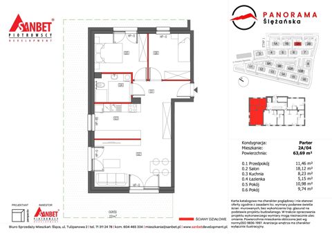 Plan 3 pok. 64m²