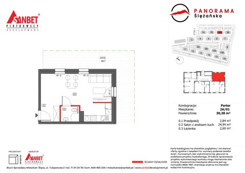 Plan 1 pok. 30m²
