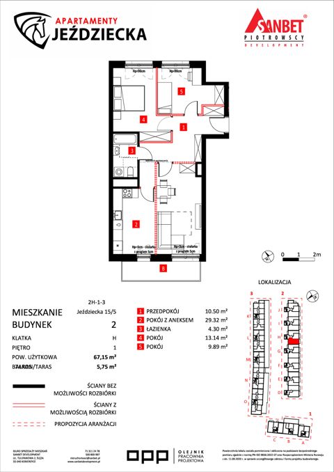 Plan 3 pok. 67m²