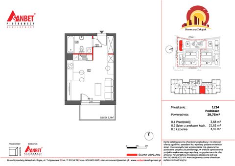 Plan 1 pok. 30m²