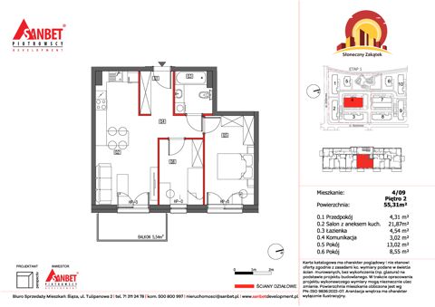 Plan 3 pok. 55m²