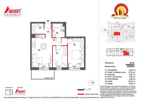 Plan 3 pok. 53m²