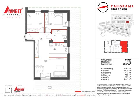 Plan 3 pok. 64m²