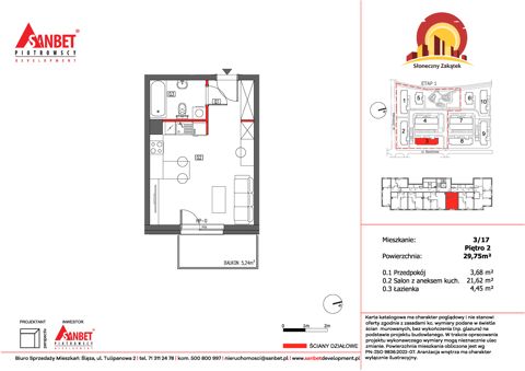 Plan 1 pok. 30m²