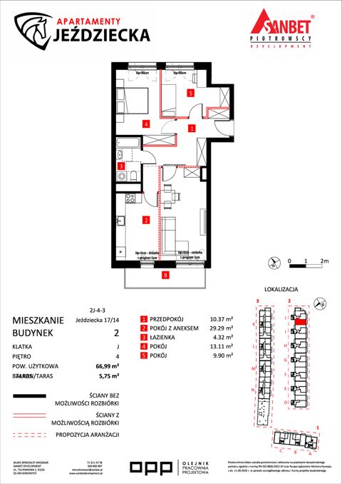 Plan 3 pok. 67m²