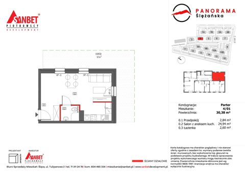 Plan 1 pok. 30m²