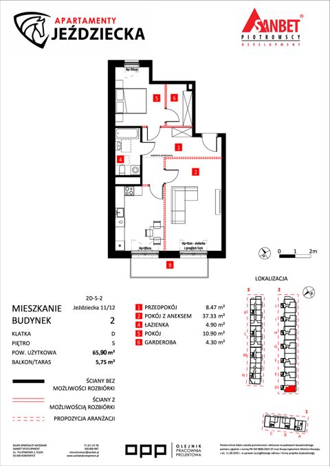Plan 2 pok. 66m²