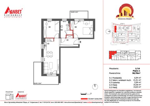 Plan 3 pok. 59m²