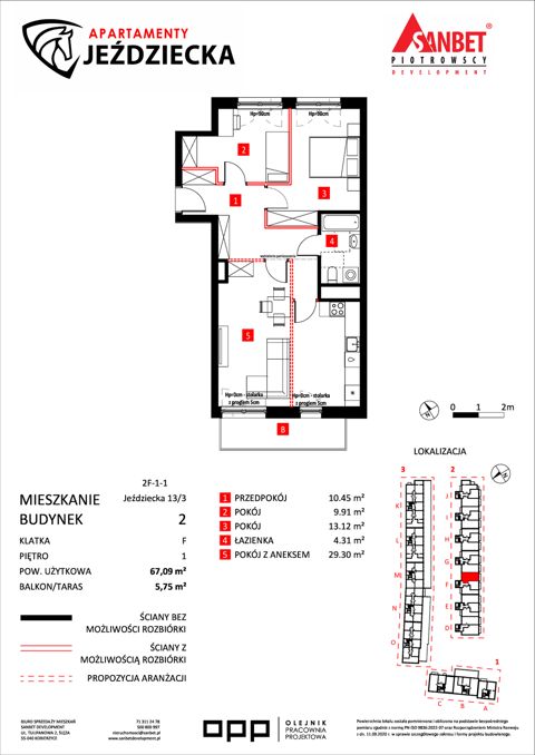 Plan 3 pok. 67m²