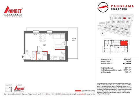 Plan 1 pok. 30m²