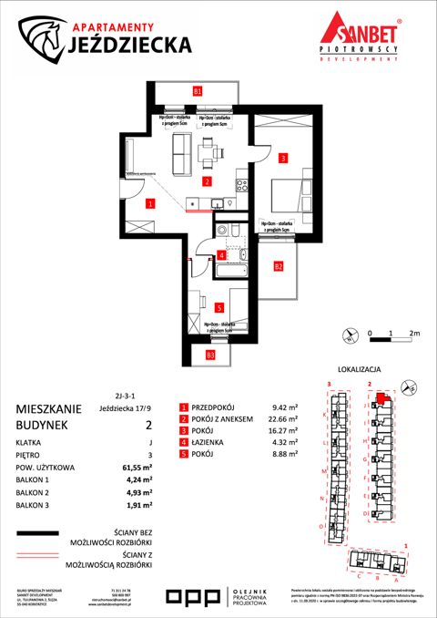 Plan 3 pok. 62m²