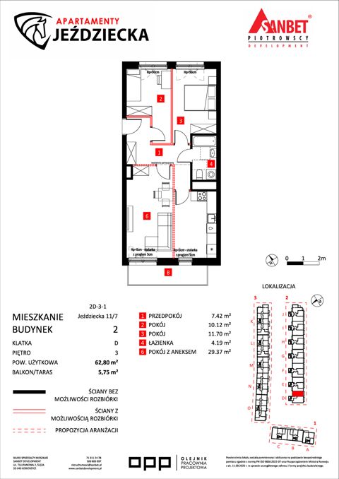 Plan 3 pok. 63m²