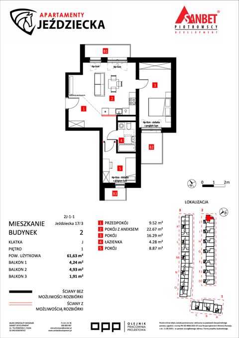 Plan 3 pok. 62m²