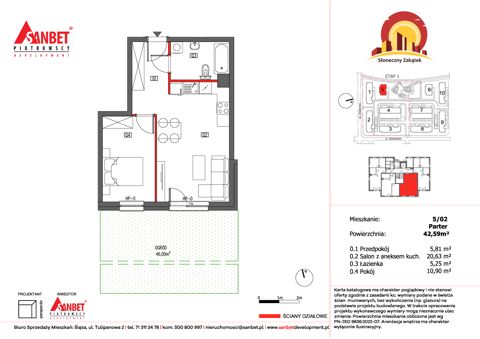 Plan 2 pok. 43m²