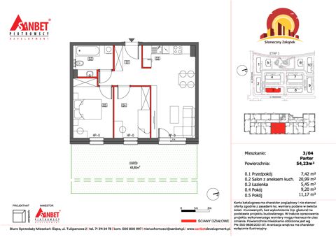 Plan 3 pok. 54m²