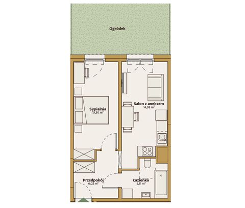 Plan 2 pok. 39m²