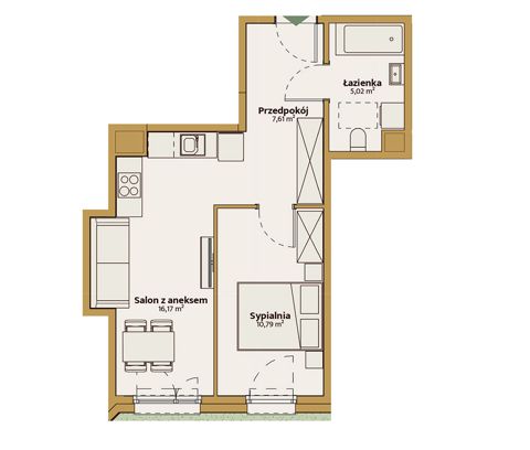 Plan 2 pok. 40m²